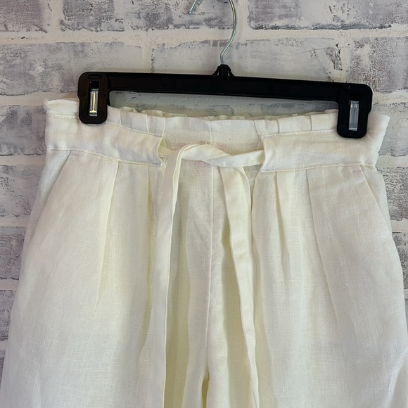 Lilly Pulitzer Women’s 100% Linen High Waist Ivory Shorts Pockets Beach Size XXS - Picture 4 of 8